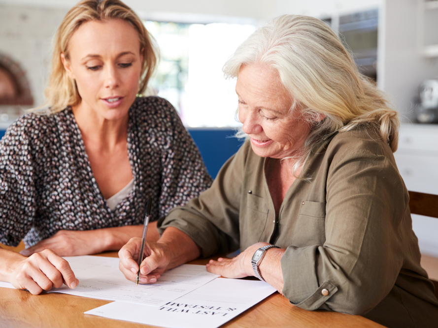 signing a will and testament